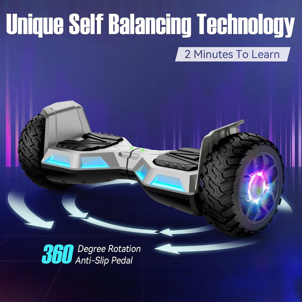 LIEAGLE Hoverboard, 6.5' Self Balancing Scooter Hover Board with Bluetooth Wheels LED Lights for Kids Adults