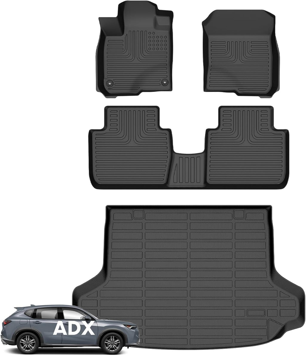 Wayhigh® Floor Mats & Cargo Liner for Acura ADX 2025 2026, All Weather TPE Waterproof Heavy Duty, Floor Mats Custom Fit for ADX Accessories