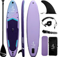 11'32'6 Premium Inflatable Stand Up Paddle Boards with Durable SUP Paddle Board Accessories Wide Stable Design Includes Backpack Required Parts Non-Slip Comfort Deck for Youth & Adults