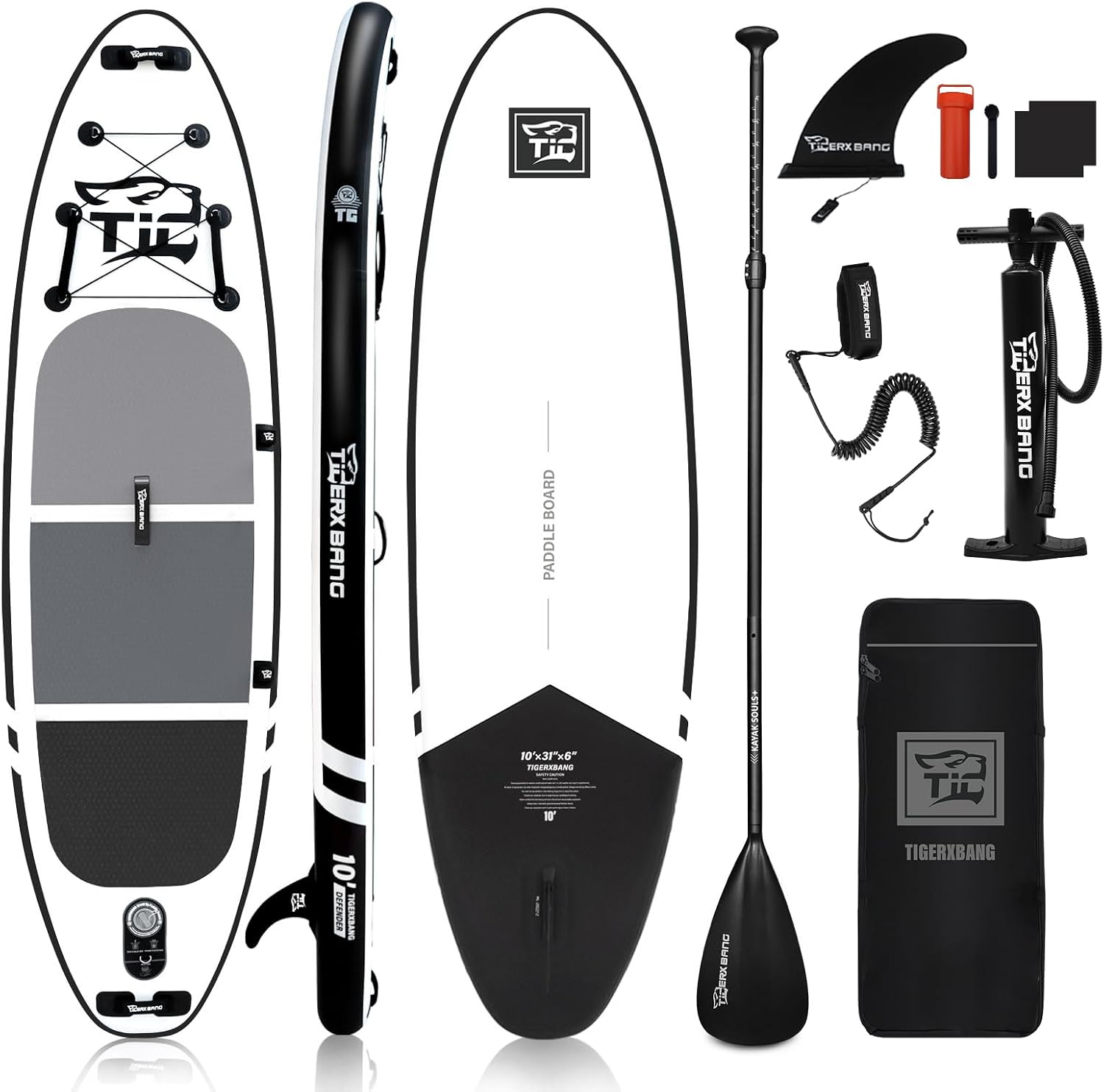 Inflatable Paddle Board with Premium SUP Board Accessories, Allround Paddle Boards for Adults/Kids,Stand Up Paddle Board Defender Collection