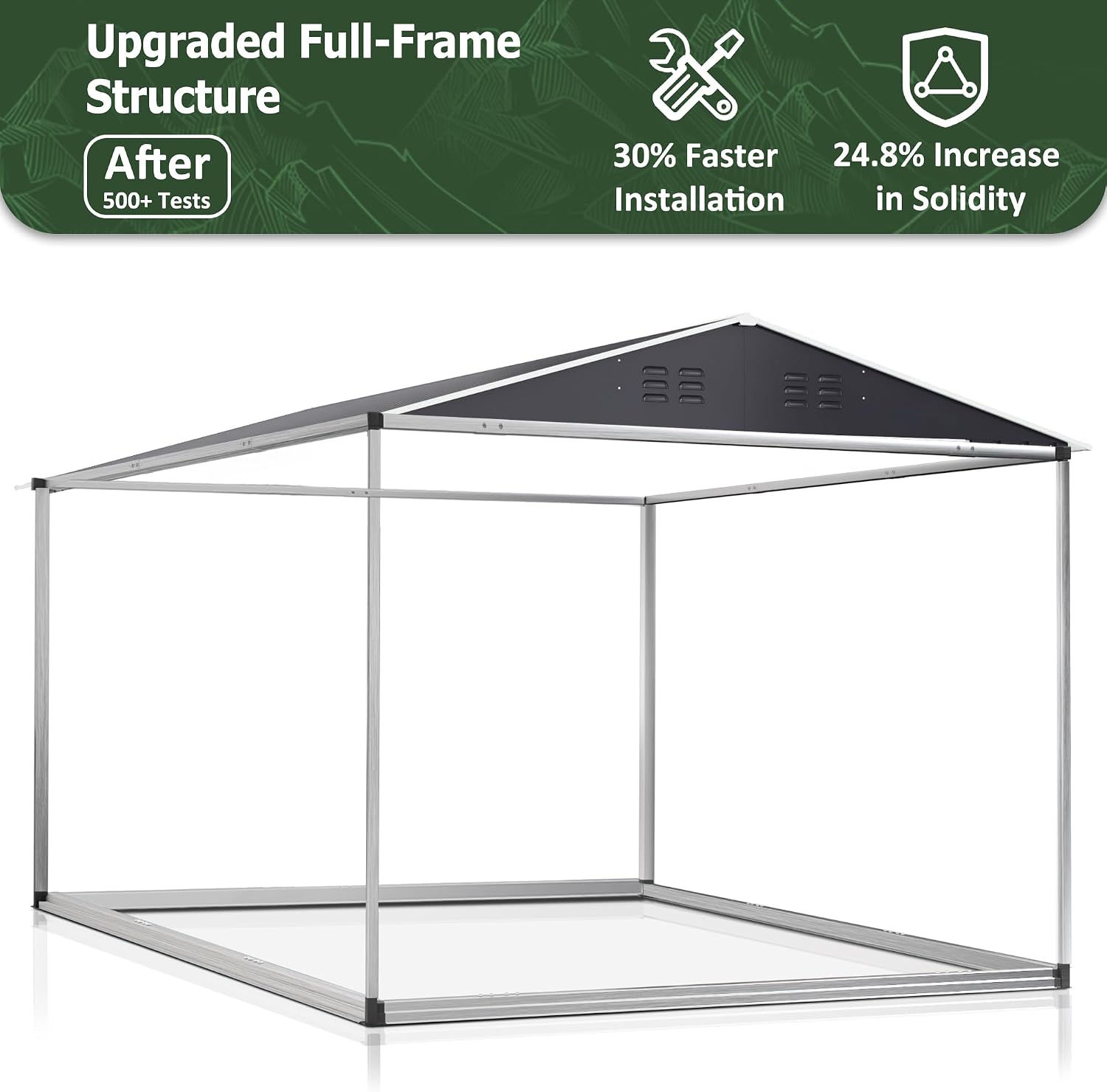 AirWire 6x8 FT Outdoor Storage Shed, Garden Shed with Updated Frame Structure and Lockable Doors, Metal Tool Sheds for Backyard Garden Patio Lawn, White