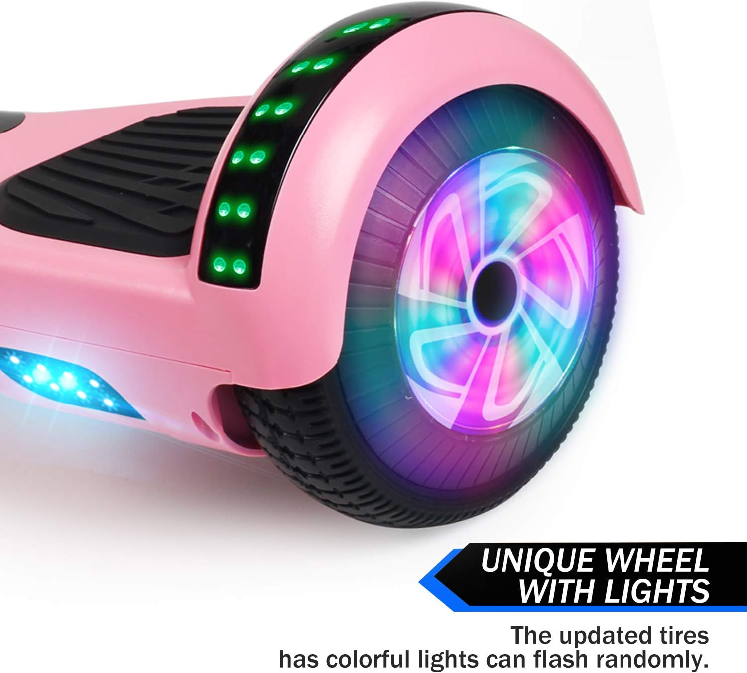 LIEAGLE Hoverboard, 6.5' Self Balancing Scooter Hover Board with Bluetooth Wheels LED Lights for Kids Adults