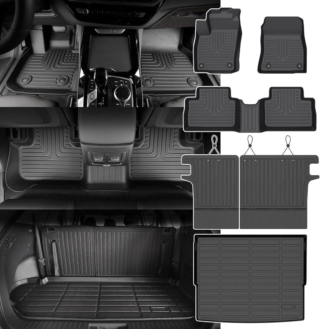 for Nissan Kicks Floor Mats 5 SV/SR (Not for S) 2025 2026,Nissan Kicks All Weather Car Mats Cargo Liner Accessories Backrest Cargo Mat 2025