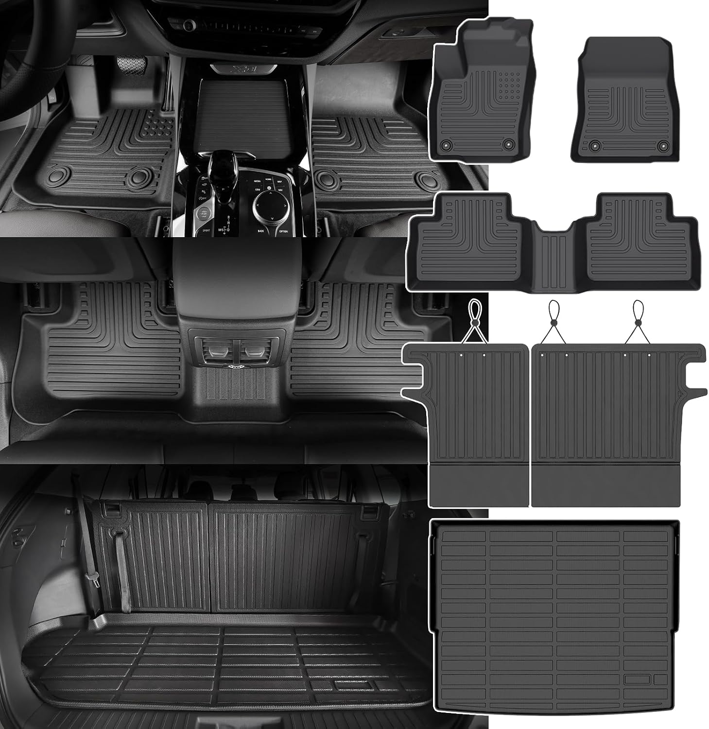 for Nissan Kicks Floor Mats 5 SV/SR (Not for S) 2025 2026,Nissan Kicks All Weather Car Mats Cargo Liner Accessories Backrest Cargo Mat 2025