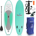 SereneLife Inflatable Stand Up Paddle Board with Premium SUP Accessories – Wide Stable Design with Non-Slip EVA Deck Pad for Adults and Youth of All Skill Levels, 350 lbs Capacity