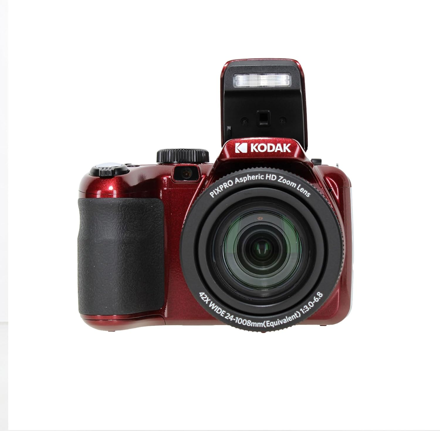 Kodak PIXPRO AZ425 20MP Vlogging Digital Camera (Red) 42X Optical Zoom, 24mm Wide Angle Lens Bundle with 64GB Memory Card + Vlogger Tripod + Bag + More Vlog Accessories