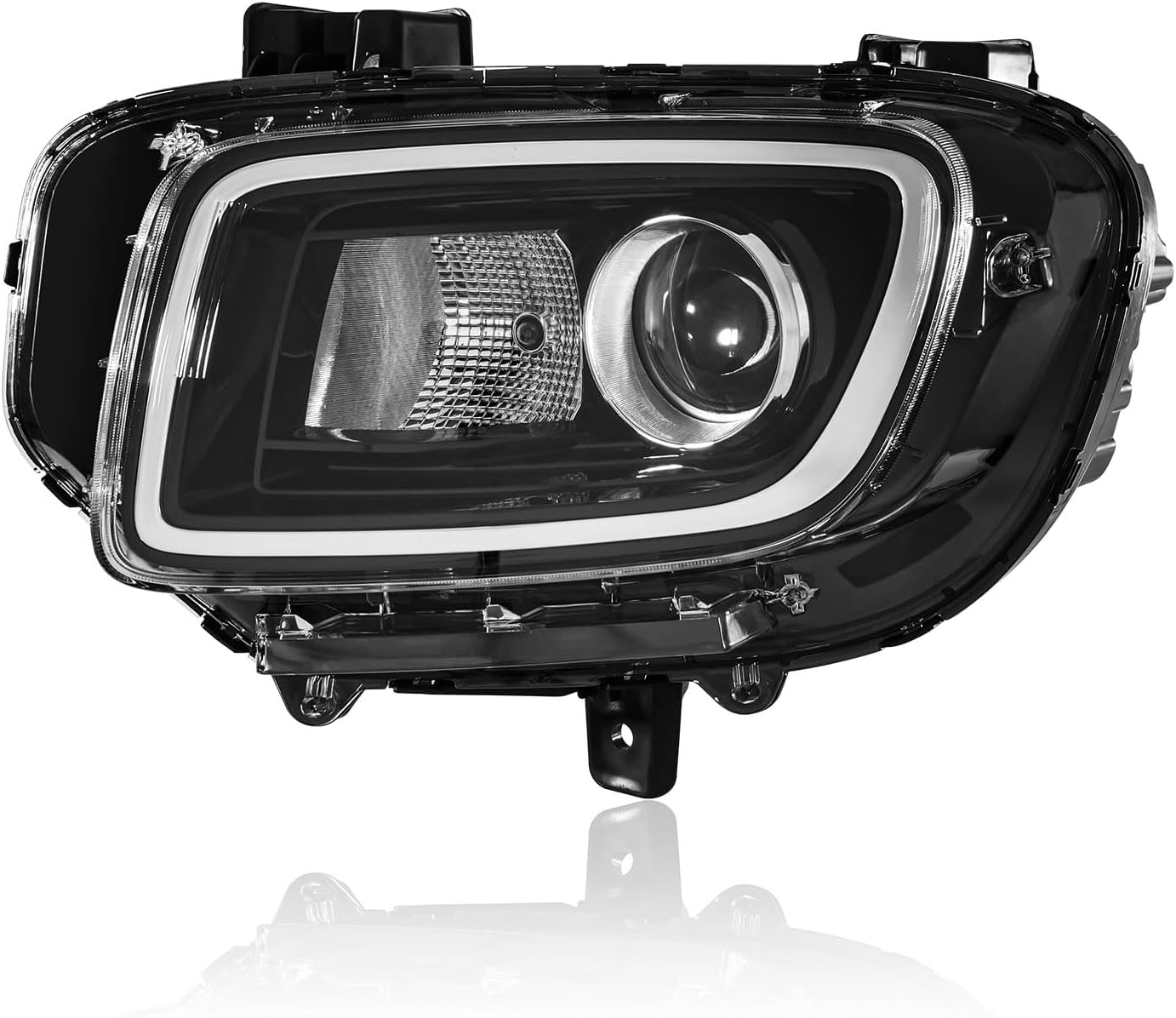 Halogen Headlight Assembly, without LED DRL, with Bulbs, Compatible with 2020-2025 Hyundai Venue SE (Not for SEL, Limited), 92101-K2070, Driver Side