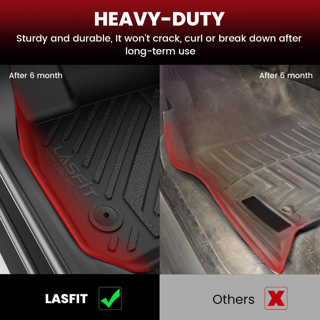 LASFIT Floor Mats & Cargo Mat for Hyundai Sonata 2020-2026 (Only Fit FWD & Gas) / Kia K5 2021-2026 (Only Fit FWD) All Weather TPE Custom Fit Floor Liners for Car Mats Trunk Mats