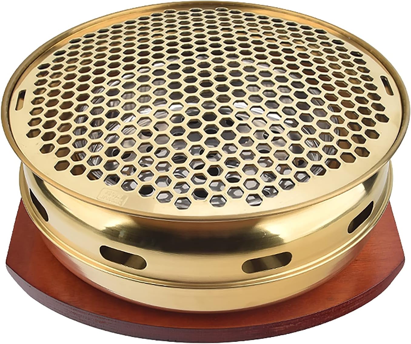 Portable BBQ Grill, Stainless Steel Korean BBQ Charcoal Grill Indoor Outdoor For 6-10 People(F)