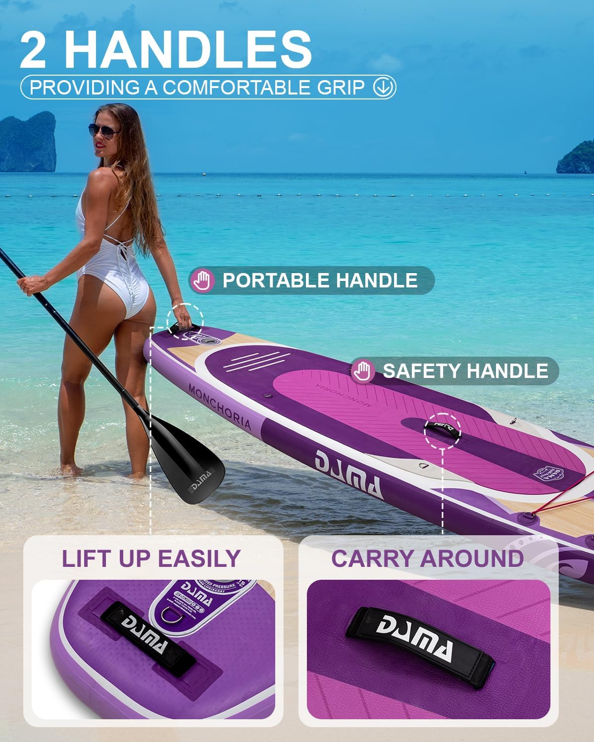 DAMA 11'*34'*6' Stand Up Paddle Board, Inflatable Paddle Board,Inflatable Paddle Boards for Adults w/a Wide, Smooth and Non Slip Deck, Versatile Styles, Suitable for Adults