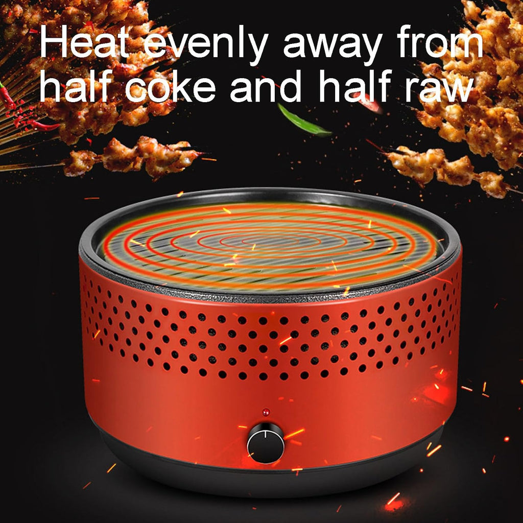 Smokeless Korean BBQ Grill, 4.5KG Removable Grill, Unique Ventilation Design, Ideal for Indoor Balcony and Outdoor Barbecue