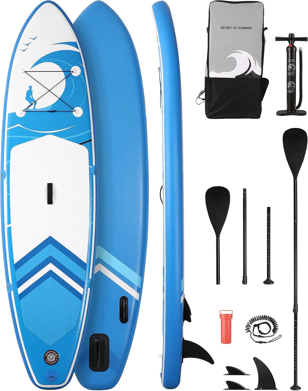 Paddle Board Stand Up Paddle Board SUP 6 inches Thick Board with ISUP Accessories & Carry Bag & Fast Pumping for Adults & Youth for Paddling Surfing Fishing Yoga