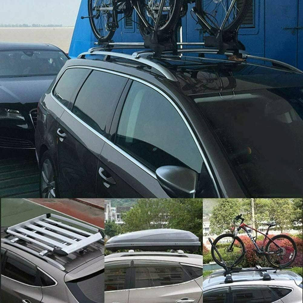 2PCS Crossbar Fits for Hyundai Venue 2022 2023 2024 2025 SEL Limited with Raised Roof Rails Silver Cross bar Aluminum Cargo Carrier