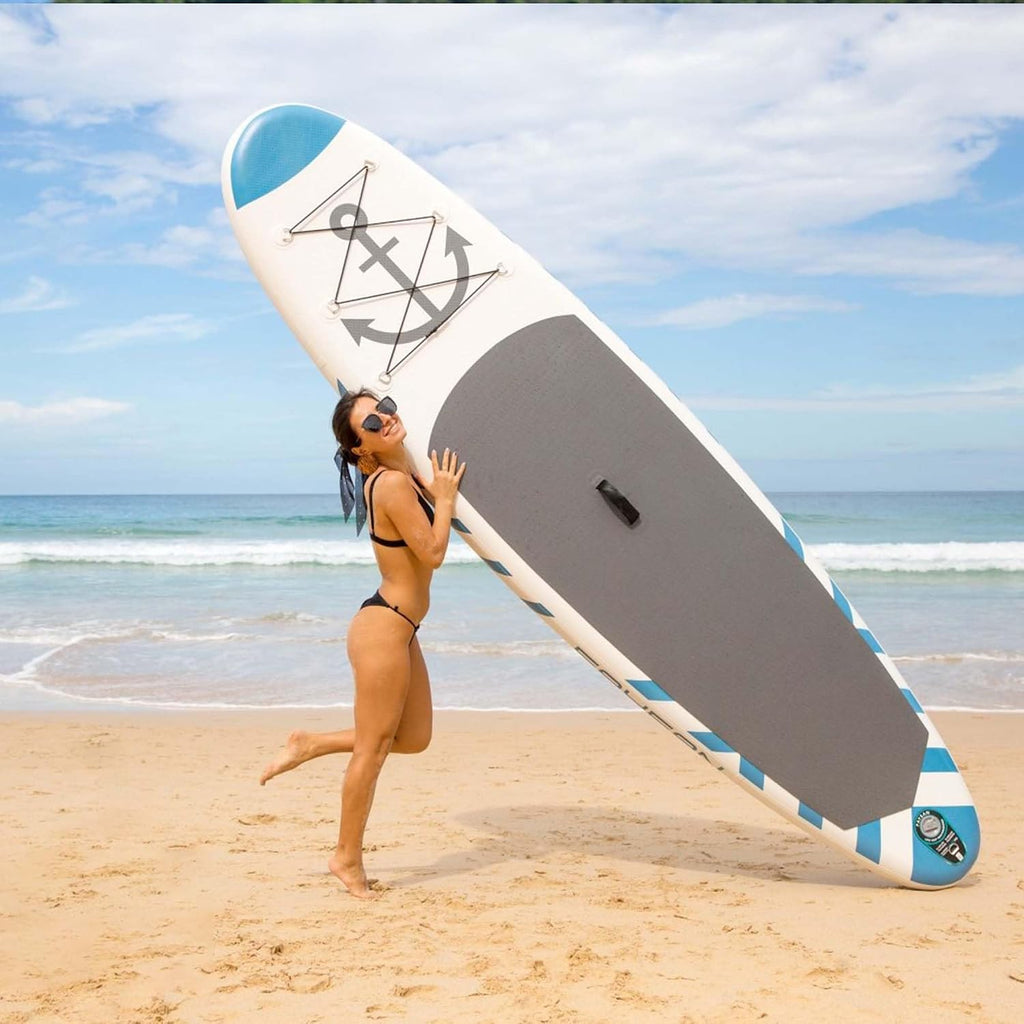 Inflatable Paddle Board,Extra Wide 10.6'/11' Stand Up Paddle Board with Sup Accessories,400lbs Capacity for Family with Safety Leash, All Skill Levels Sup for Yoga,Fishing,Surfing