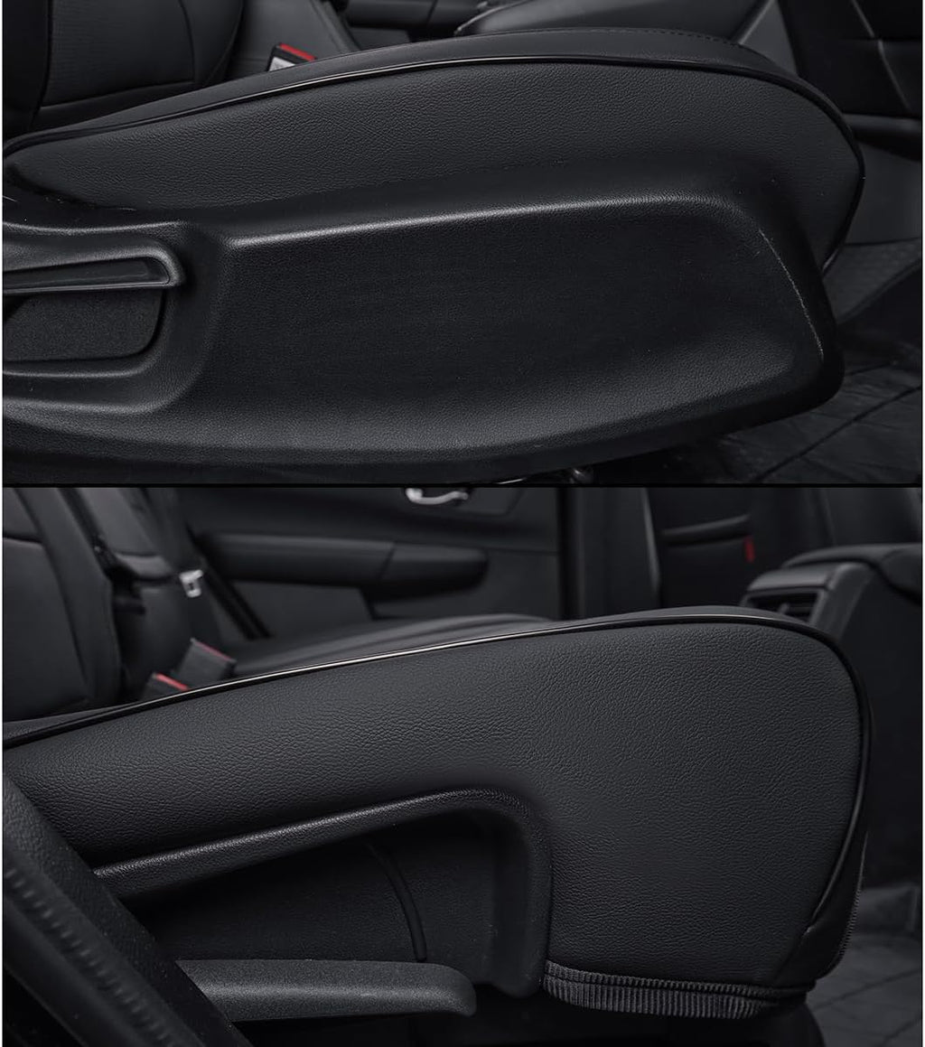 EKR Santa Fe Seat Covers for Hyundai Santa Fe Sport 2014-2018 Base,Turbo,Turbo Ultimate,5 Seats Full-Coverage Seat Cover - Faux Leather (Black)