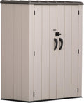 LIFETIME 60280 Vertical Storage Shed, Desert Sand
