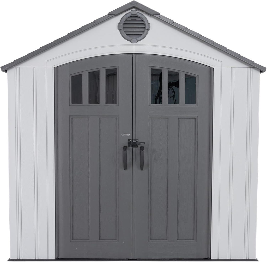 Lifetime Dual Entry Outdoor Storage Shed, 15 x 8 Foot