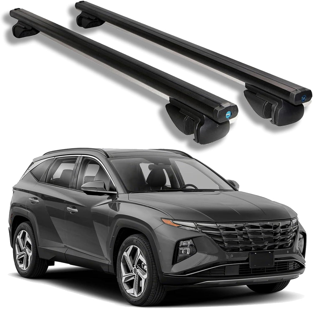 Lockable Roof Rack Cross Bars for Hyundai Tucson SE/SEL/N Line/Limited 2022-2025,Heavy Duty Anti-Theft Aluminum Roof Rails Crossbars Rooftop Luggage Rack Cargo Bars,Black