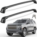 KINGGERI 330lb Lockable Roof Rack Cross Bars Compatible with 2021-2026 Chevy Tahoe & Suburban, GMC Yukon XL, Cadillac Escalade ESV with Flush Side Rails, Heavy Duty Rooftop Aluminum Accessories