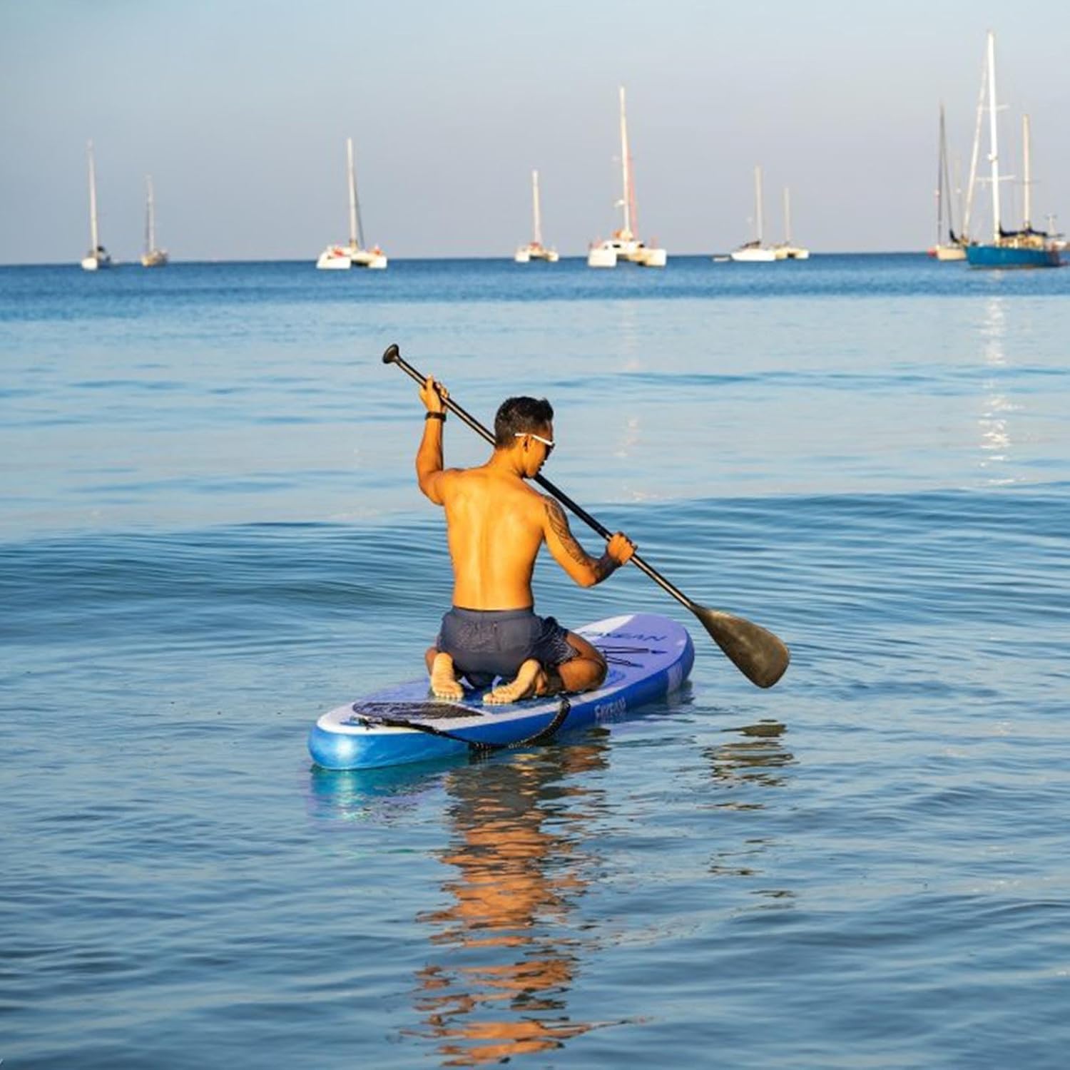 Inflatable Paddle Board,Extra Wide 10.6'/11' Stand Up Paddle Board with Sup Accessories,400lbs Capacity for Family with Safety Leash, All Skill Levels Sup for Yoga,Fishing,Surfing
