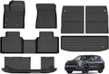 ANBINGO® Floor Mats & Backseat Cargo Liner for Mitsubishi Outlander 2022-2024 2025 (Not PHEV/Not Sport) Custom Fit Full Set, All Weather Car Accessories (Velcro Tape Fixed Backseat)