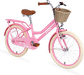 WEEROCK Girls Bike 20/24 Inch Kid Bicycle for 7 + Years Old, 20' 24' Bikes with Front Basket and Rear Rack, V and Coaster Brake for Children, Student Multiple Colors