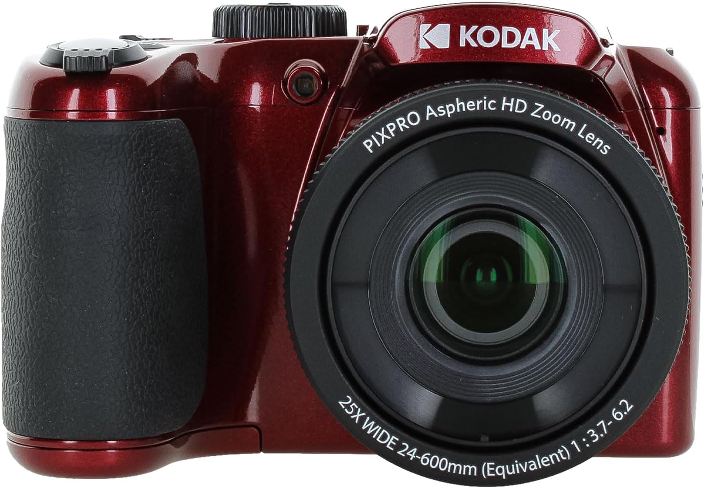 Kodak Pixpro AZ255 Digital Camera (AZ255RD) Bundle Including: 64 GB Memory Card, Rechargeable Batteries, Case, Neck Strap, Lens Caps, Full Cleaning Kit, Card Reader, Card Wallet, USB Cable, Cap Keeper