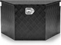 DNA MOTORING Truck Tool Box, Aluminum, Lockable, 32.5'L x 18'W x 16'H, Black, Modern Style, Water Resistant, Flip Top Hinge, TBOX-T5-012-BK