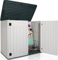 47 Cu ft Outdoor Storage Shed, Large Resin Outdoor Storage Box for Patio Garden Yard Outdoor Storage Cabinet for Tools Pool Supplies - Lockable Deck Boxes Outdoor Waterproof