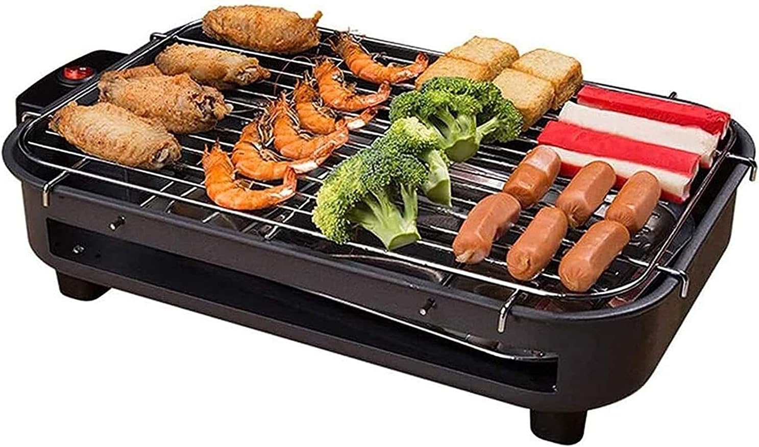 Korean BBQ Grill Portable Electric Grill, Indoor Electric BBQ Grill Barbecue Indoor Hot Pot, Multi-Function Desktop Grill, Suitable for Family Dinner and Entertainment Gathering Indoor BBQ,Household N