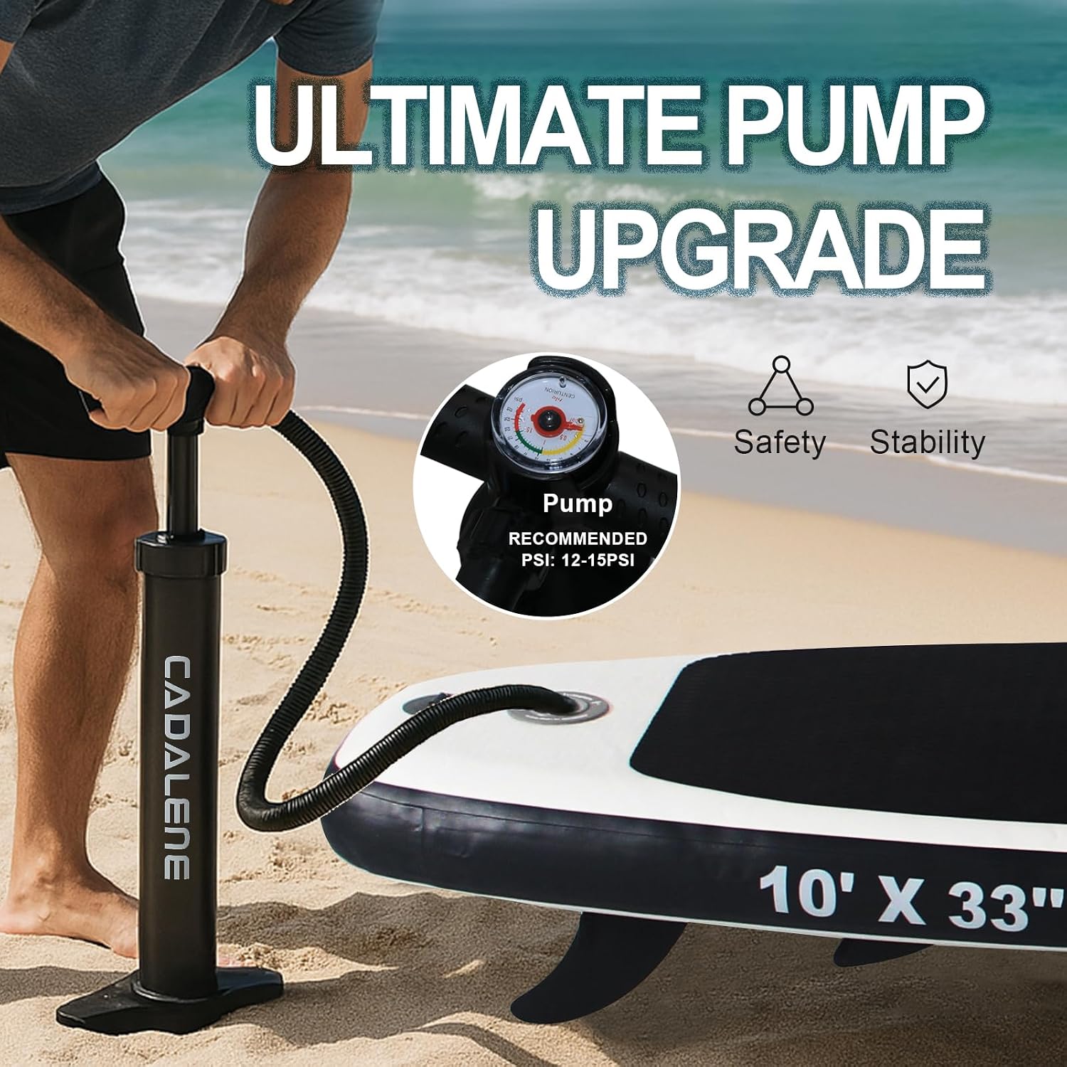 Inflatable Stand Up Paddle Board with SUP Accessories, Anti-Slip EVA Deck, Family-Friendly SUP Boards for Adults & Youth of All Skill Levels, Versatile Yoga Paddle Board