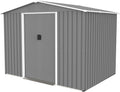 8x6 FT Outdoor Metal Storage Shed with Lockable Door & Floor Frame, Heavy-Duty Garden Tool Shed, Weatherproof Steel Utility Shed for Backyard, Patio, or Lawn Organization