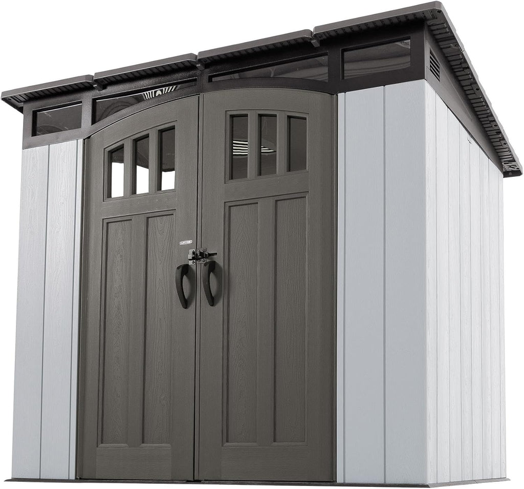 Lifetime Modern Outdoor Storage Shed, 8 x 5 Foot, Gray