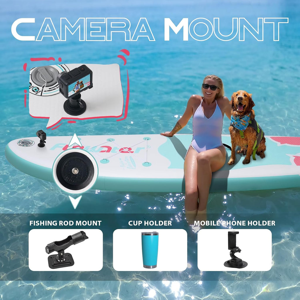 FunWater Inflatable Stand Up Paddle Board 10'6'/11'/11'6' Paddle Board for Adults & Youth, Paddleboards Inflatable with Premium SUP Accessories, Wide Stable, Non-Slip Comfort Deck
