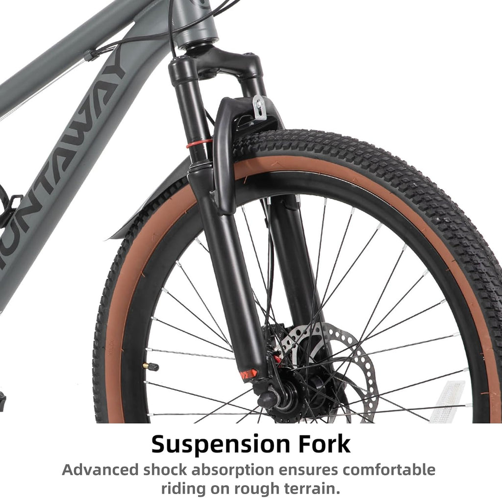 KEANO Huntaway 20 24 Inch Kids Bike for Boys & Girls Ages 7-12 Years Hardtail Mountain Bike for Kids with Aluminum Frame and 7-Speed Drivetrain Children Bicycle