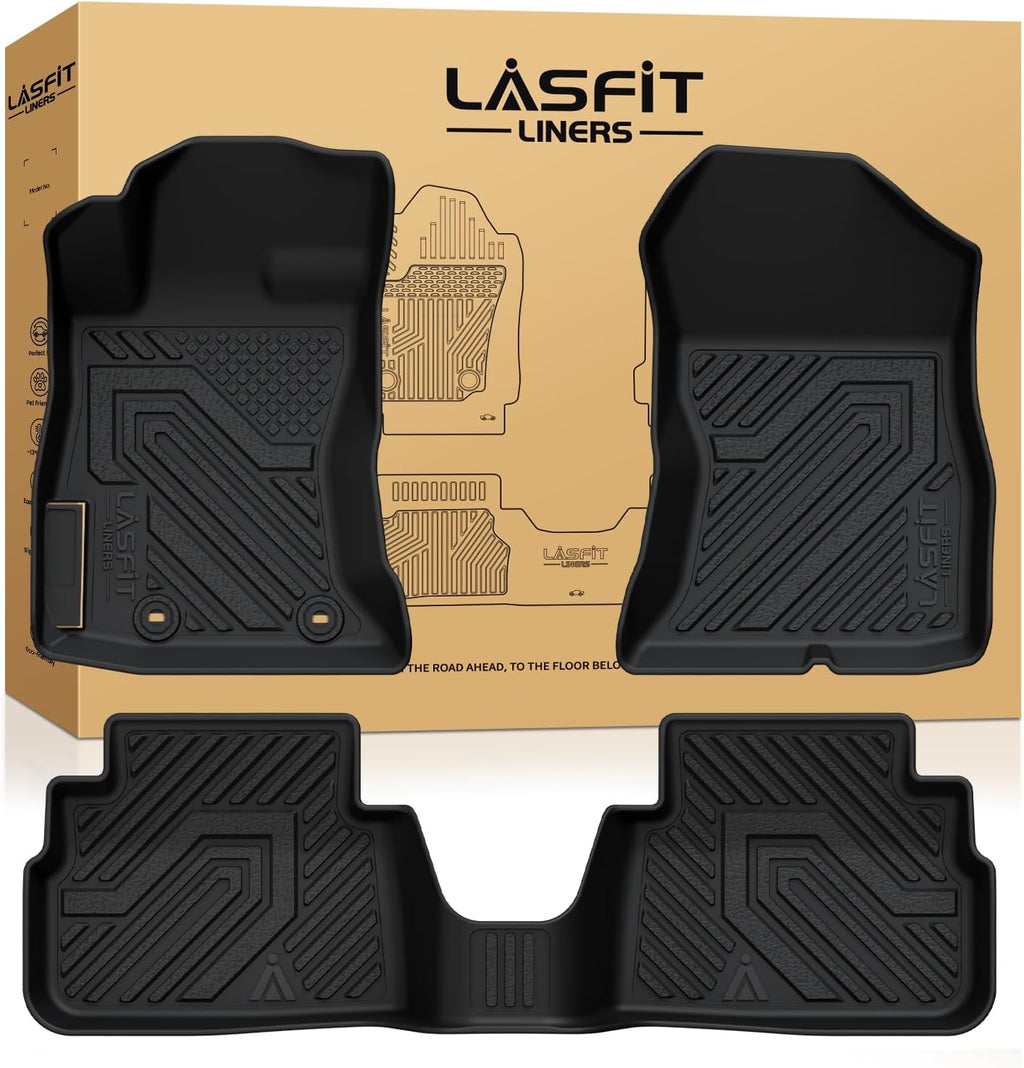 LASFIT Floor Mats Fits for Subaru Crosstrek 2023-2018 & Impreza 2023-2017, All Weather TPE Custom Fit Easy Clean Durable Car Accessories for Crosstrek & Impreza Base/Limited/Premium/Sport Floor Liners