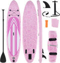 GYMAX Paddle Board, Inflatable Stand Up Paddle Board with SUP Accessories, Removable Fin, Paddle, Pump, Leash & Carry Bag, Blow Up Paddle Boards Standing Boat