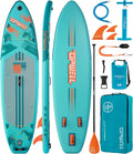 UPWELL 11'×34' Stand Up Paddle Board, SUP Board for Adults & Teens, Inflatable SUP Board with Premium Accessories, 120L Backpack, Paddle, Leash, Hand Pump, Fins