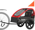 Sepnine Kids Bike Trailer, Suitable for 1 to 2 Kids, 12+ Months, Quick Attach to Bike, Foldable, with 5-Point Harness and Storage Bags