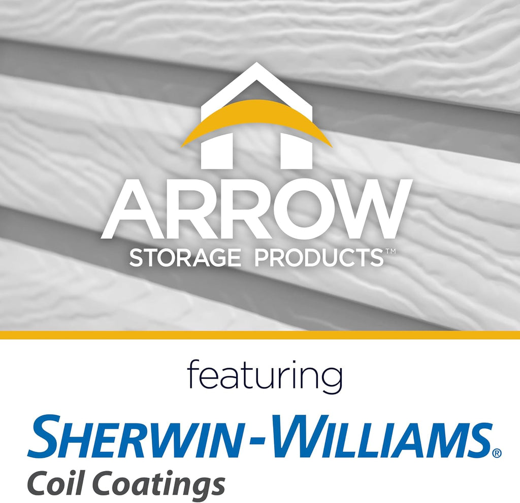Arrow Select 6' x 4' Outdoor Lockable Steel Storage Shed Building, Flute Grey