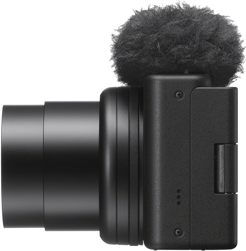 Sony ZV-1 II Vlog Camera for Content Creators and Vloggers (Black) (ZV-1M2/B) + 64GB Memory Card + Card Reader + Deluxe Soft Bag + Flex Tripod + Memory Wallet + Cleaning Kit (Renewed)