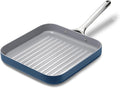Caraway Square Grill Pan - 11' Grill Pan - Non-Stick Ceramic Coated - Non Toxic, PTFE & PFOA Free - Oven Safe & Compatible with All Stovetops - Navy