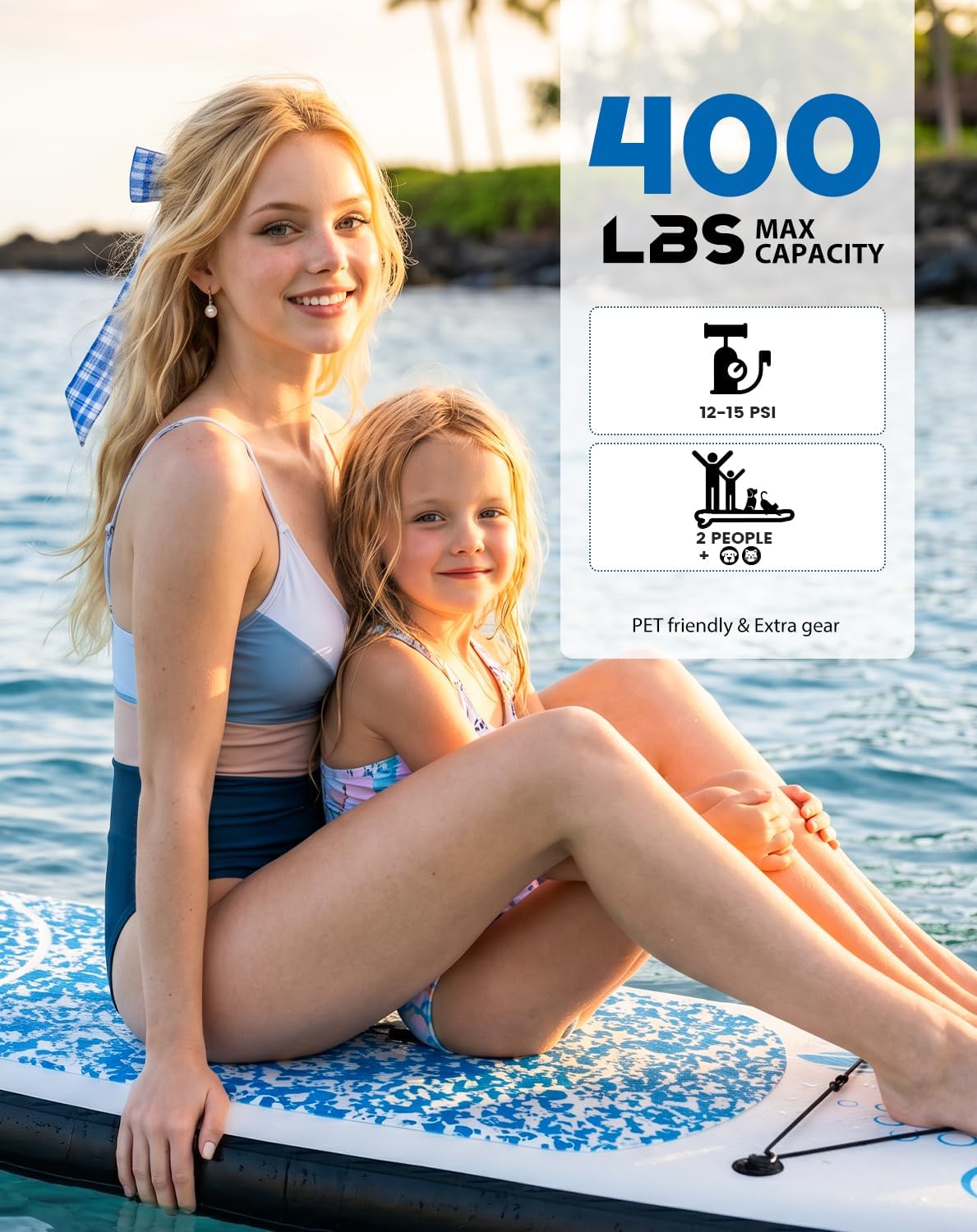 FEATH-R-LITE Inflatable Ultra-Light 10'×30''/10'6''×33'' Stand Up Paddle Board for All Skill Levels with Premium SUP Paddleboard Accessories,Non-Slip Comfort Deck for Youth & Adults