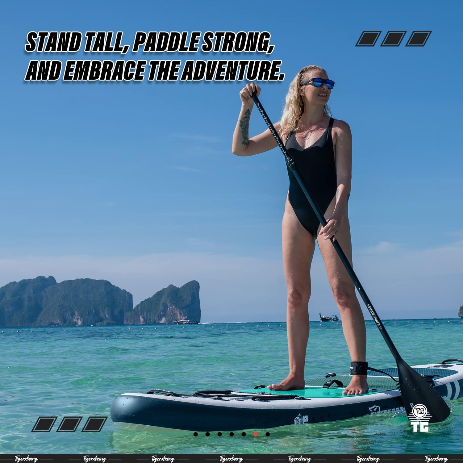 Inflatable Paddle Board with Premium SUP Board Accessories, Allround Paddle Boards for Adults/Kids,Stand Up Paddle Board Defender Collection