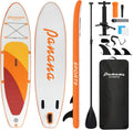 Panana Inflatable Stand Up Paddle Board 10'/10'8''x30''/32''x6'' iSUP Non-Slip Deck Paddleboard for Adults Beginners Youth, with Paddle Pump Fins Leash Backpack