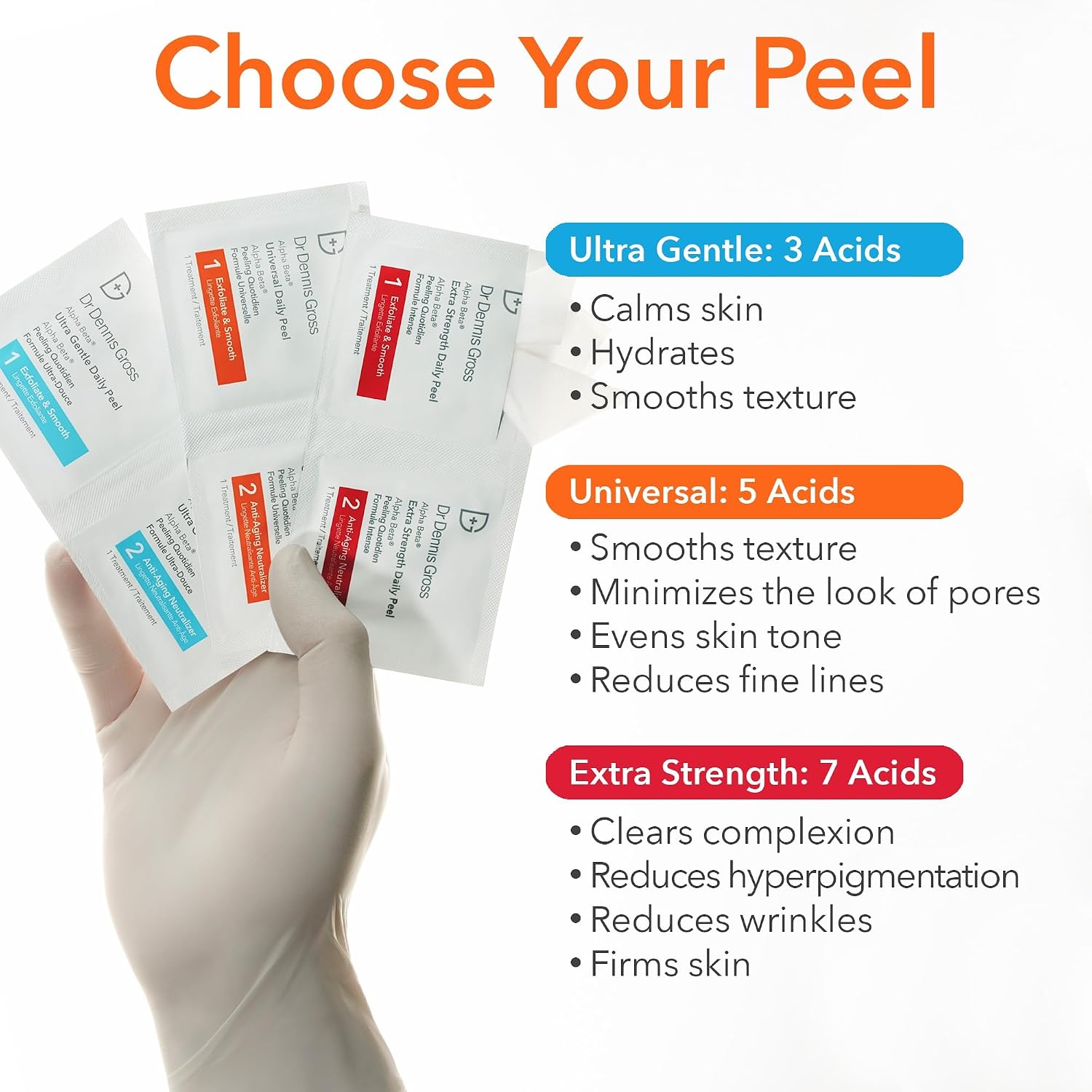 Dr. Dennis Gross Alpha Beta Extra Strength Daily Peel – 2-Step Exfoliating Pads for Enhanced Anti-Aging, Smoother Skin, and Radiant Complexion, 60 Treatments