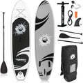 SereneLife Inflatable Stand Up Paddle Board with Premium SUP Accessories – Wide Stable Design with Non-Slip EVA Deck Pad for Adults and Youth of All Skill Levels, 350 lbs Capacity