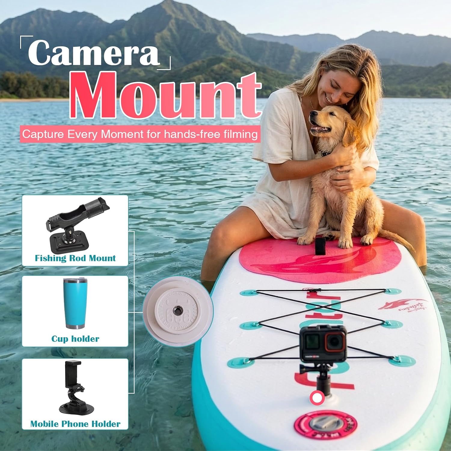 FunWater Inflatable Stand Up Paddle Board 10'6'/11'/11'6' Paddle Board for Adults & Youth, Paddleboards Inflatable with Premium SUP Accessories, Wide Stable, Non-Slip Comfort Deck