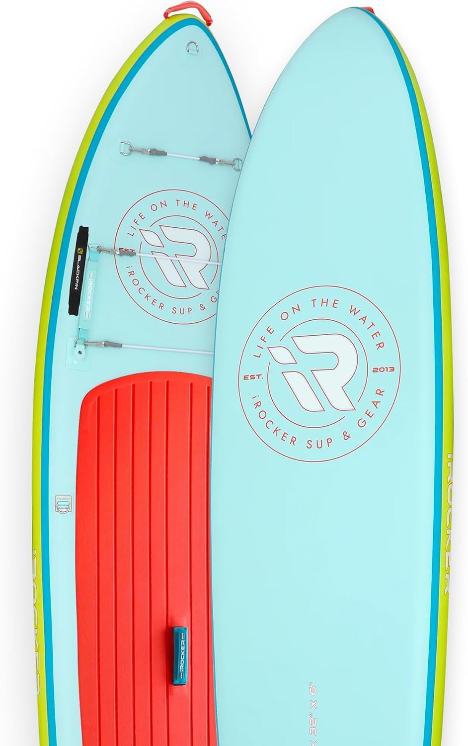 iROCKER All Around 11 7.0 Inflatable Stand Up Paddle Board Premium SUP and Accessories - Made for All Skill Levels - Speed and Stability