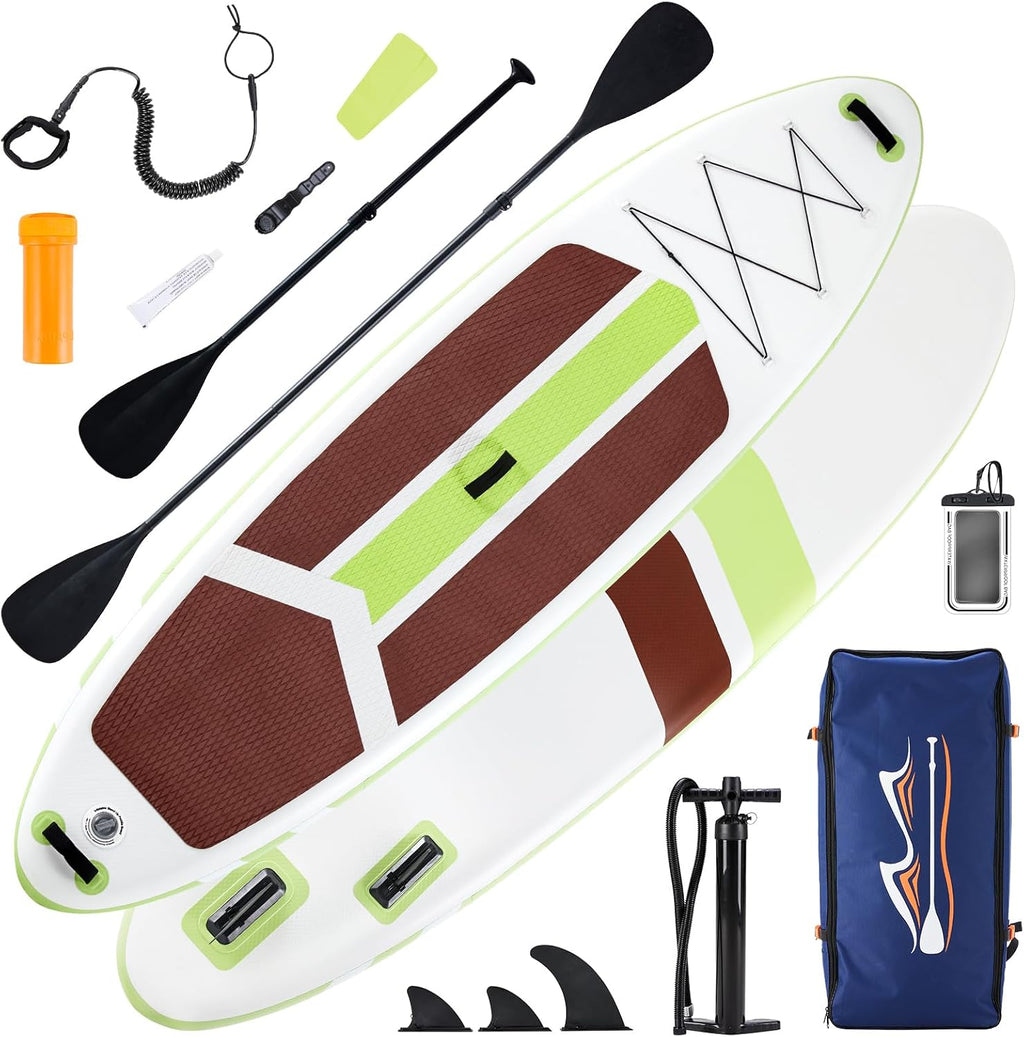 DUMOS Inflatable Stand Up Paddle Board, 10.5'×33'' Paddle Boards with Non-Slip Deck, Durable Advanced Material and Complete SUP Accessories for All Skill Levels